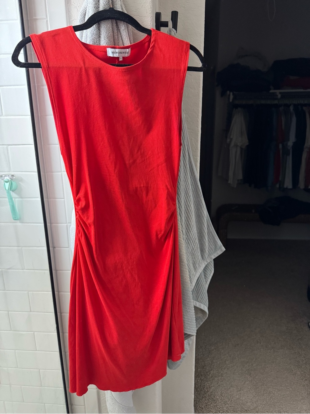 WeWoreWhat cherry red mini dress